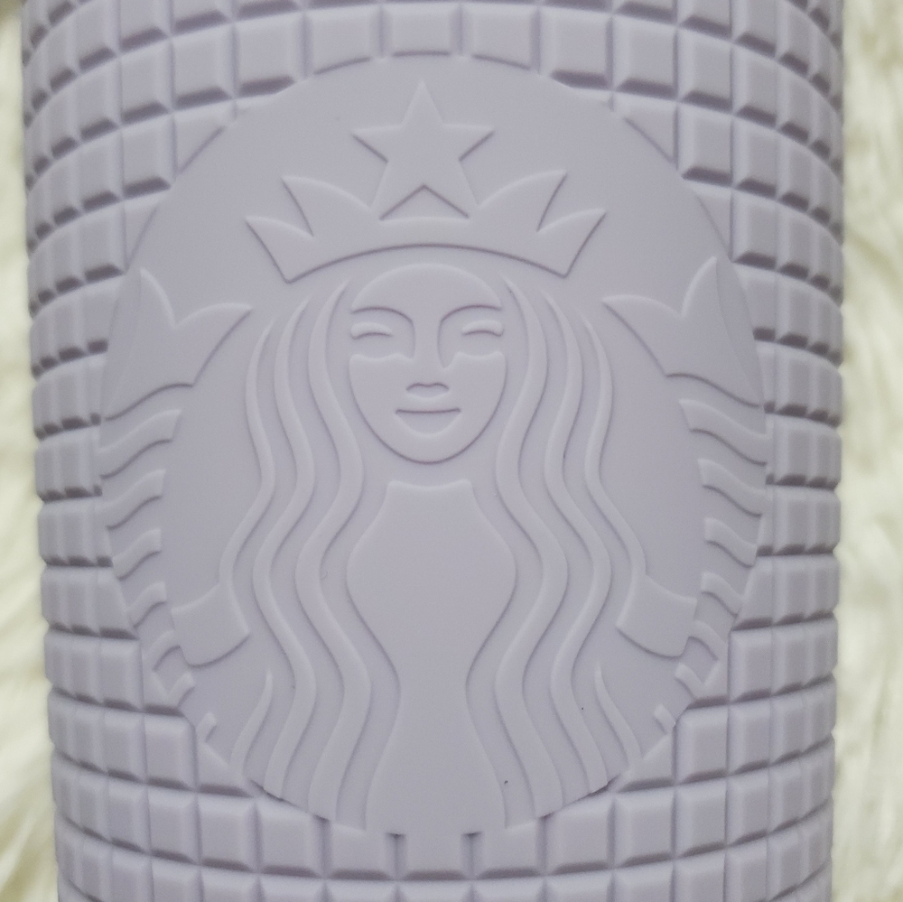 Starbucks 2021 Valentine's Lilac Grid Tumbler - Picture 4 of 6
